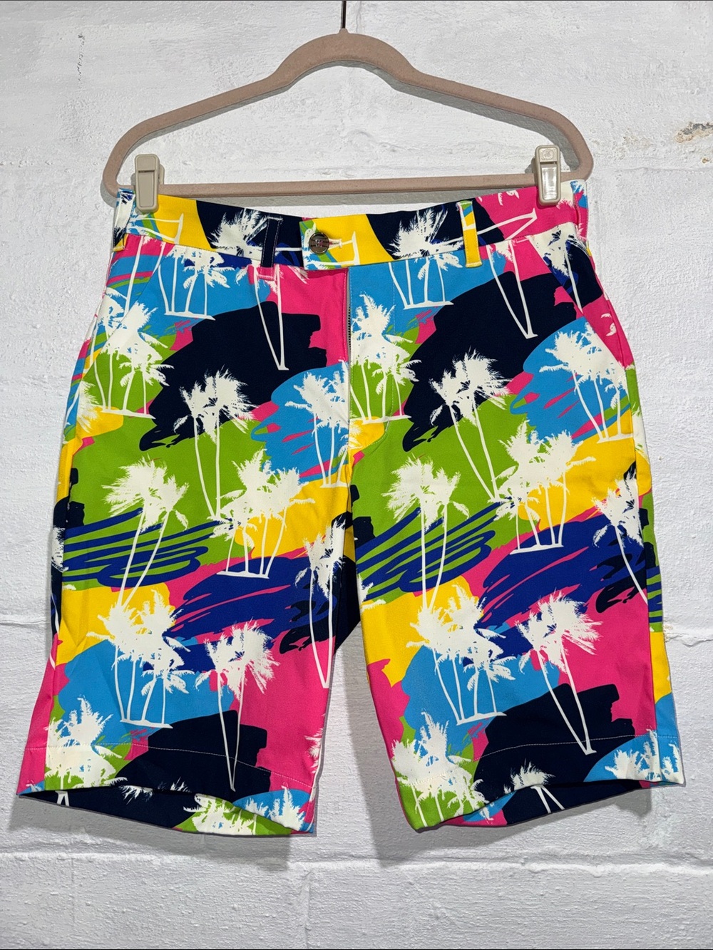 Loudmouth Vibrant Palm Print Multicolor Shorts